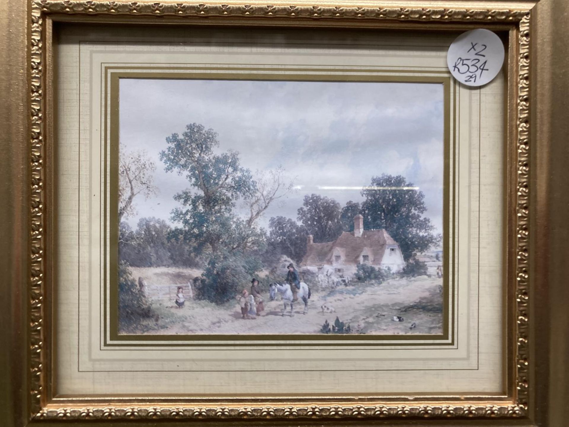 TWO GOLD GILT FRAMED LANDSCAPE PRINTS - Image 2 of 3