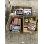 A LARGE ASSORTMENT OF BOOKS AND CDS