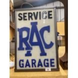AN RAC SERVICE GARAGE ILLUMINATED LIGHT BOX SIGN