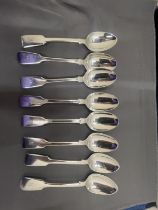 A SET OF EIGHT HALLMARKED LONDON TEA SPOONS GROSS WEIGHT 168 GRAMS