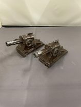 TWO VINTAGE TOY CANONS