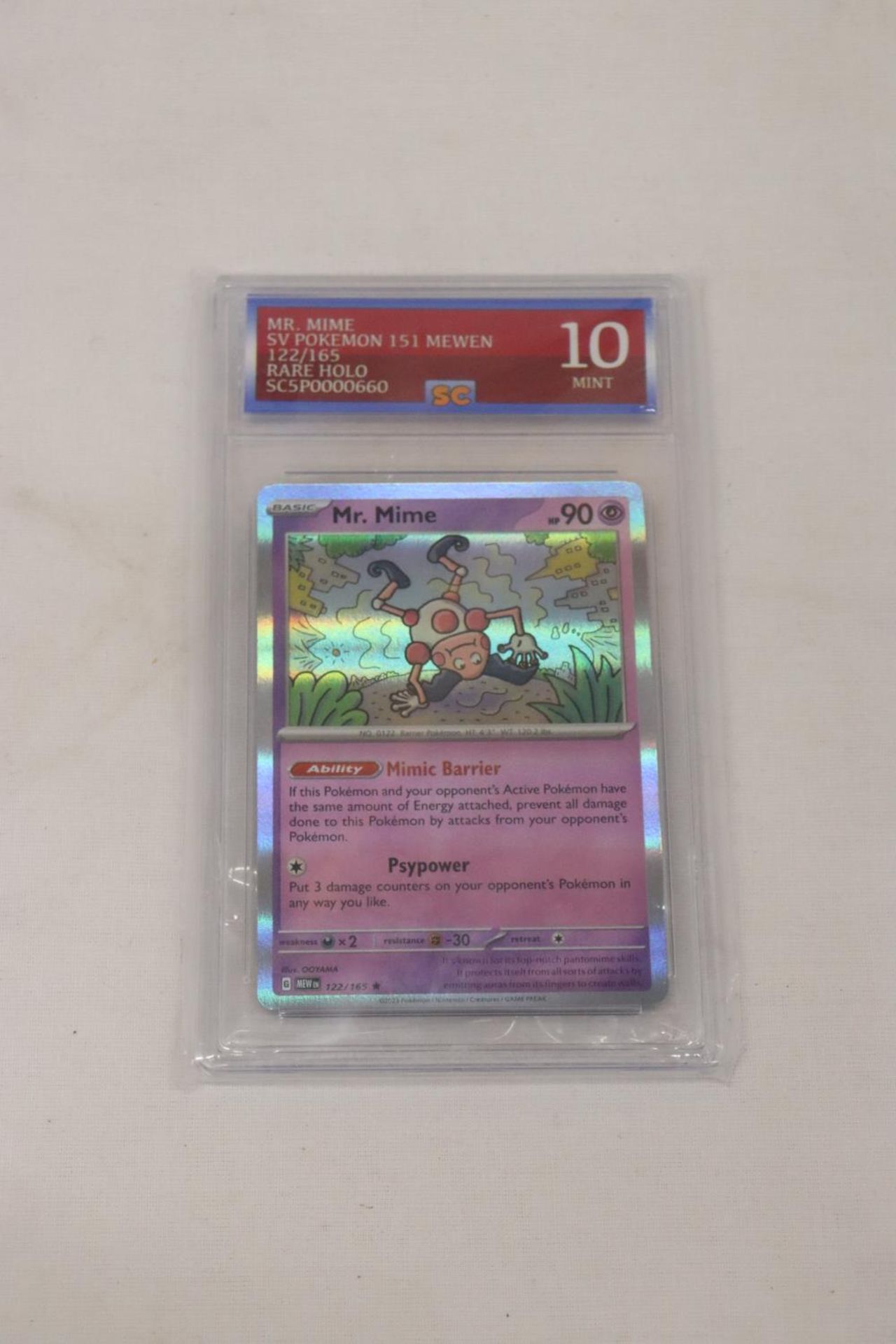 A MR MIME POKEMON CARD, GRADED NUMBER 10, MINT - Image 2 of 4