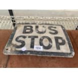 AN ALLOY BUS STOP SIGN