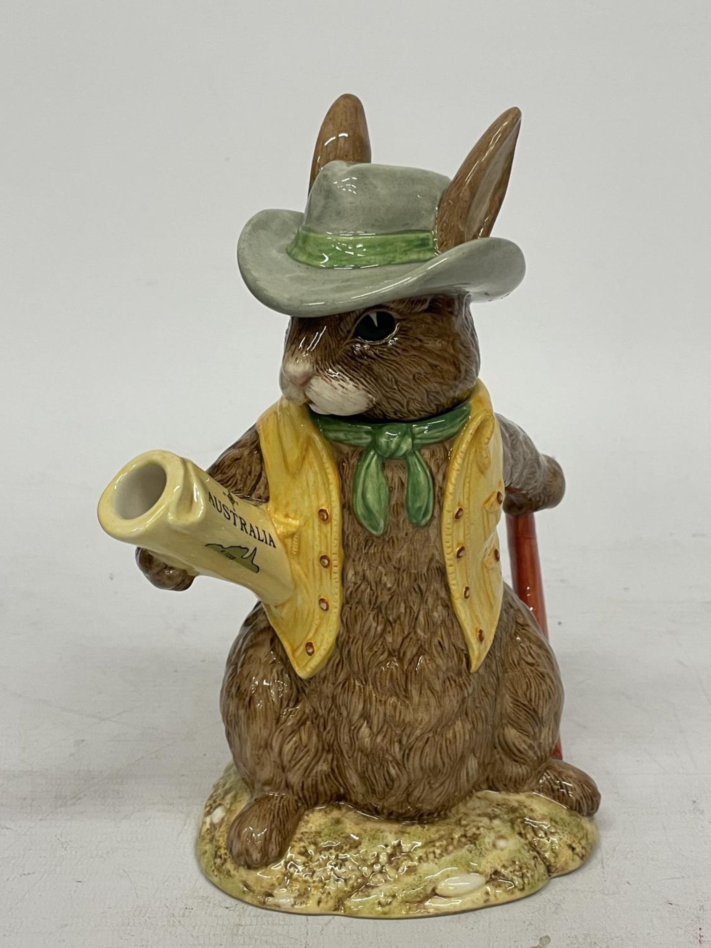 A ROYAL DOULTON BUNNYKINS TEAPOT "AUSSIE EXPLORER" NO. 7027