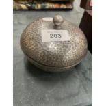 AN ARTS AND CRAFTS PEWTER LIDDED POT NO. 1568