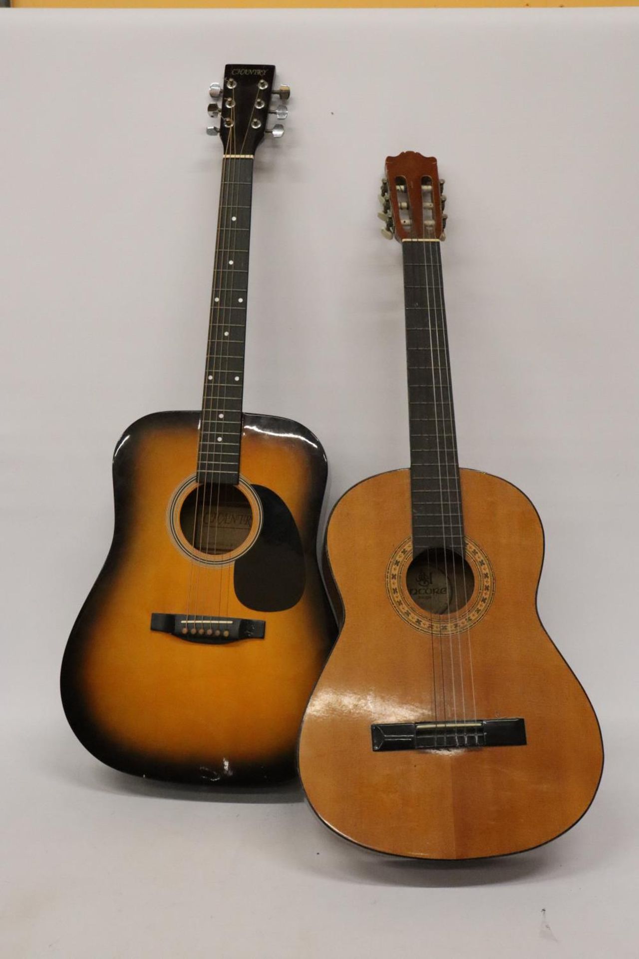 TWO ACOUSTIC GUITARS, A CHANTRY AND ENCORE