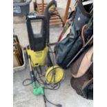 A KARCHER PRESSURE WASHER AND AN ELECTRIC HEDGE TRIMMER