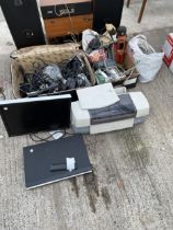A LARGE ASSORTMENT OF ITEMS TO INCLUDE A DELL MONITOR, A SONY DVD PLAYER AND AN EPSON PRINTER ETC