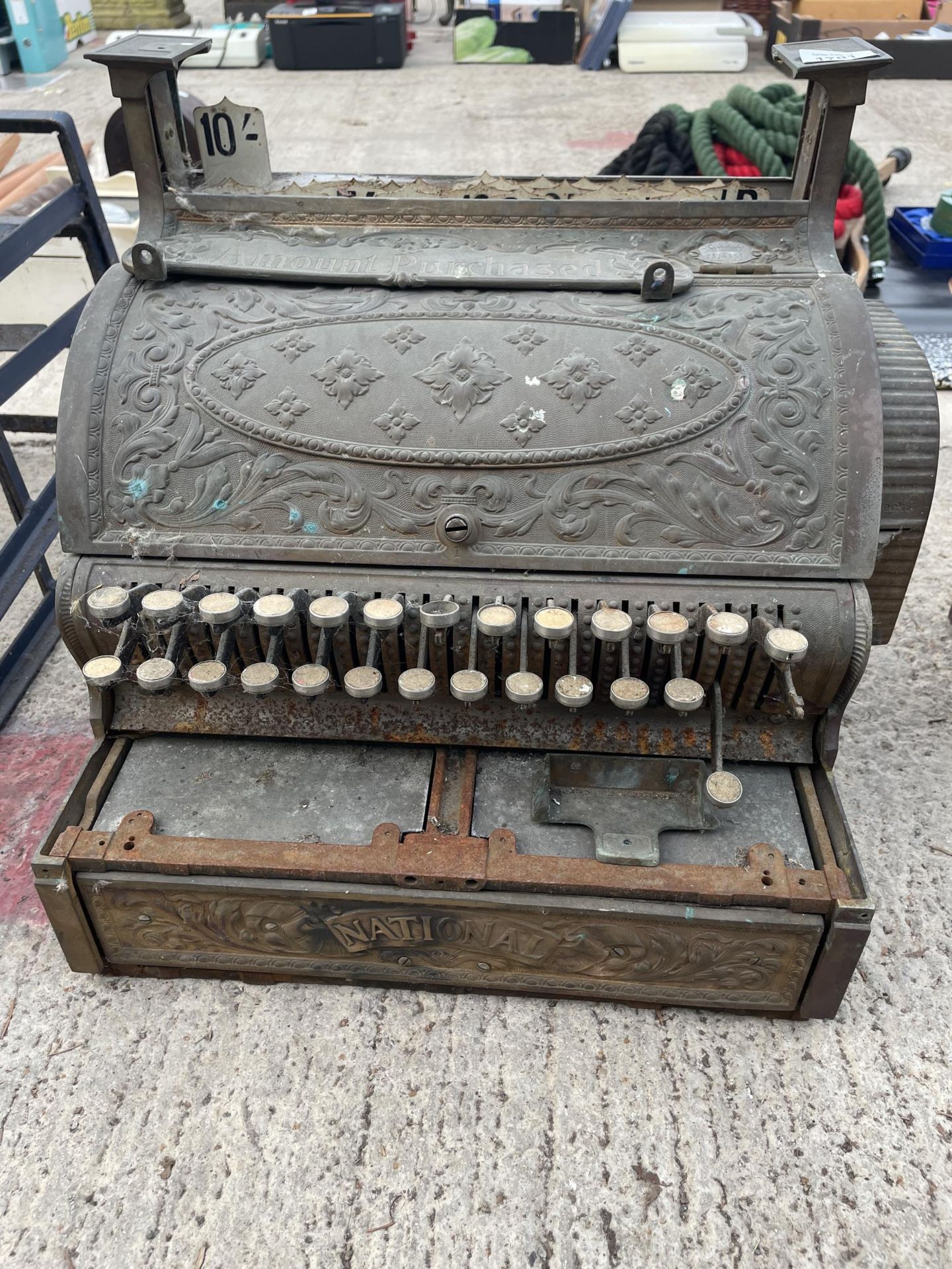 A VINTAGE NATIONAL CASH REGISTER