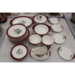 A QUANTITY OF WEDGWOOD 'MAYFIELD DINNER WARE TO INCLUDE VARIOUS SIZES OF PLATES, SERVING BOWLS,