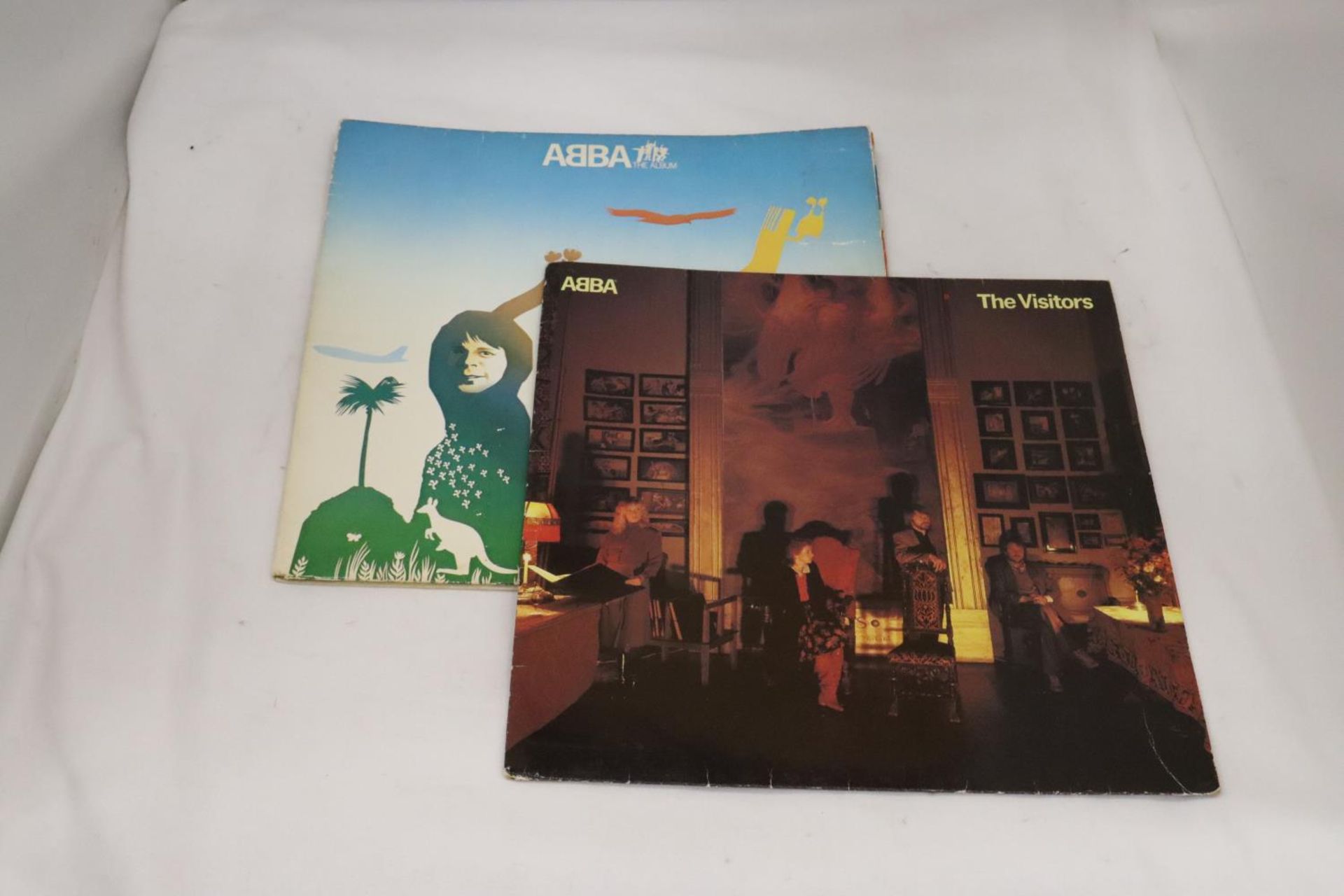 TWO ABBA ALBUMS - 1977 ABBA THE ALBUM AND 1981 THE VISITORS