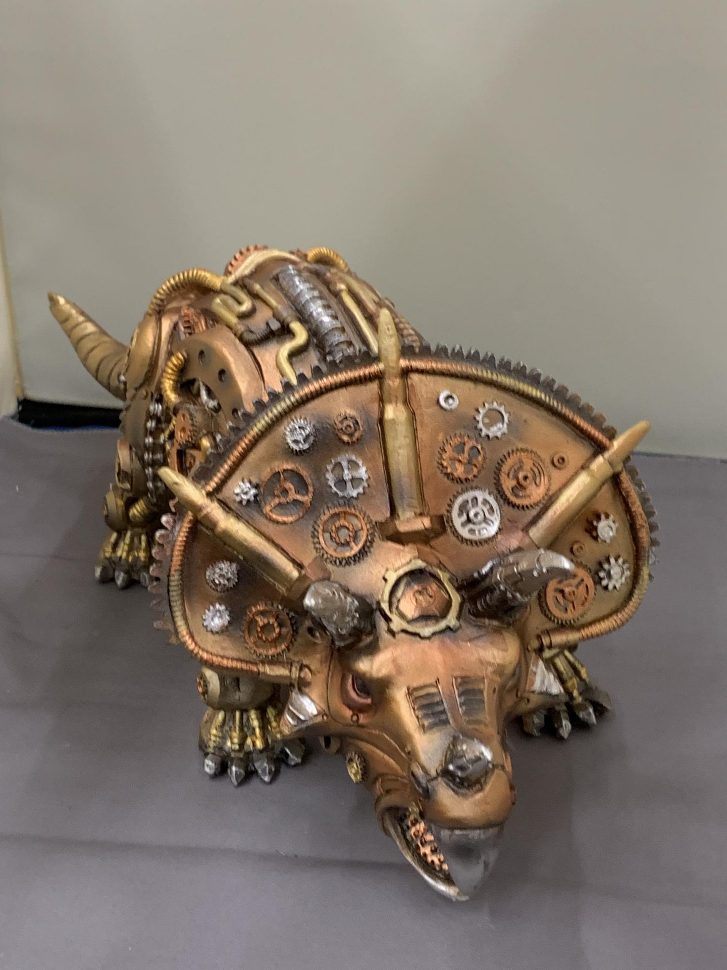 A STEAM PUNK TRICERATOPS FIGURE - Image 2 of 3