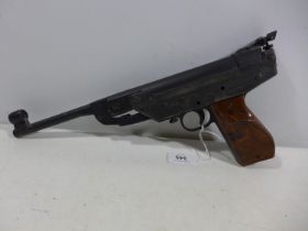 A RECORD .177 CALIBRE AIR PISTOL, 18CM BARREL, LENGTH 37CM