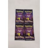 FOUR PACKETS OF POKEMON TRICK OR TRADE CARDS