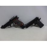 A PIETRO BERETTA BYMA KHC P668 BB GUN, LENGTH 23CM AND ANOTHER BB GUN, LENGTH 20.5CM (2)