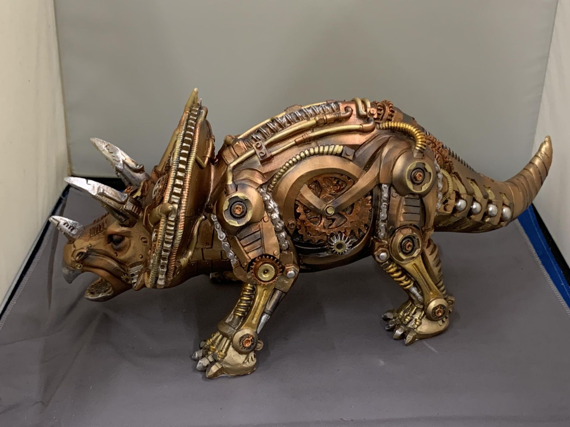 A STEAM PUNK TRICERATOPS FIGURE - Image 3 of 3