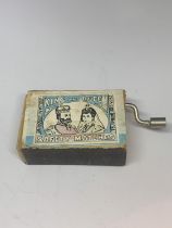 A MUSICAL MATCHBOX SEEN WORKING BUT NO WARRANTY