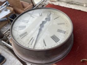 A VINTAGE COPPER WALL CLOCK