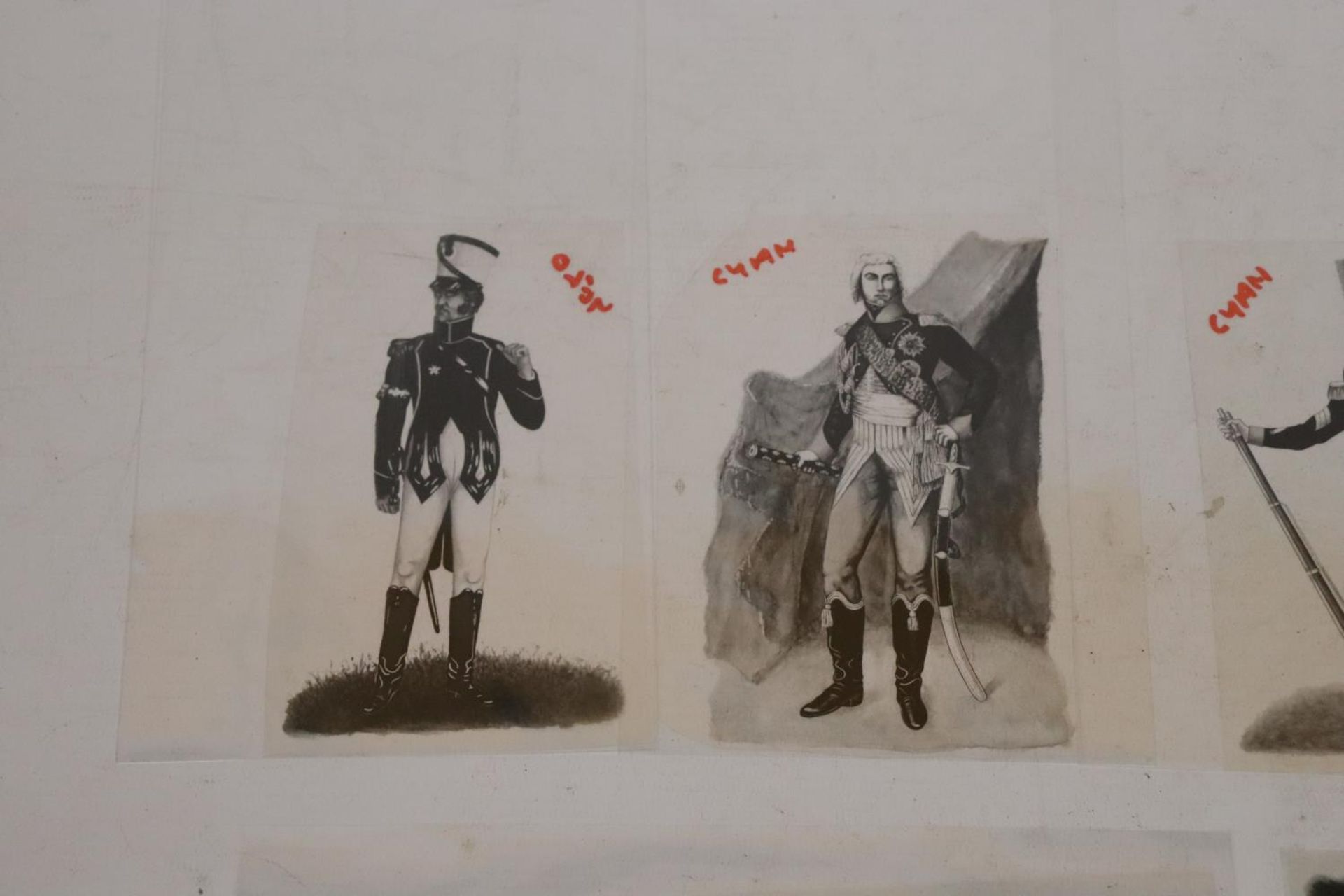 A COLLECTION OF PRINT NEGATIVES OF NAPOLEAN AND NAPOLEANS SOLDIERS - Image 2 of 4