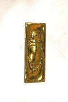 A PAIR OF BRASS ART NOUVEAU FINGER PLATES