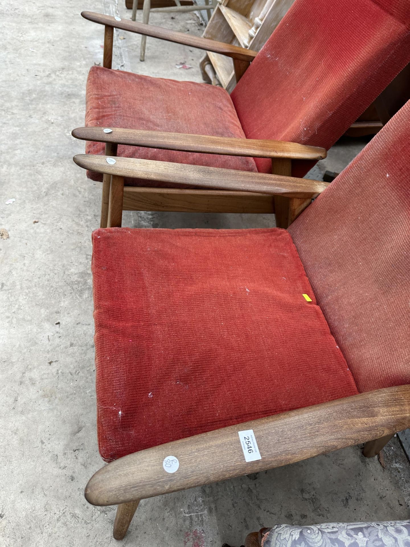 A PAIR OF FURPRO BY PIRELLI RETRO TEAK ARMCHAIRS - Image 3 of 6