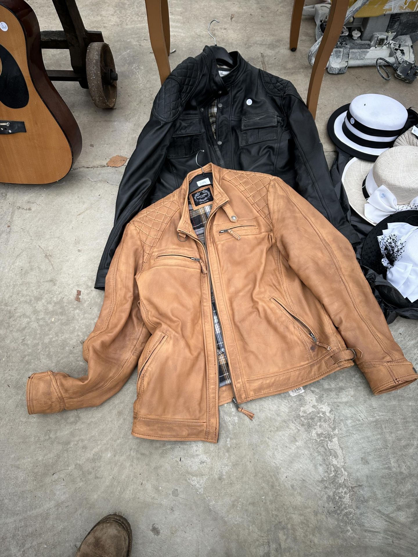 TWO MENS LEATHER JACKETS