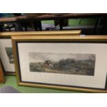 TWO FRAMED PRINTS AUTUMN AND WINTER SIGNED BY THE ARTIST