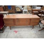 AN ELLIOTS OF NEWBURY RETRO TEAK SIDEBOARD, 68" WIDE