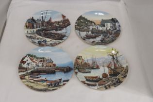 FOUR POOLE POTTERY LIMITED EDITION 'FAMOUS FISHING HARBOURS' CABINET PLATES