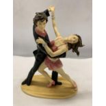 A REGENCY FIGURINE OF BALLROOM DANCERS, HEIGHT 26CM