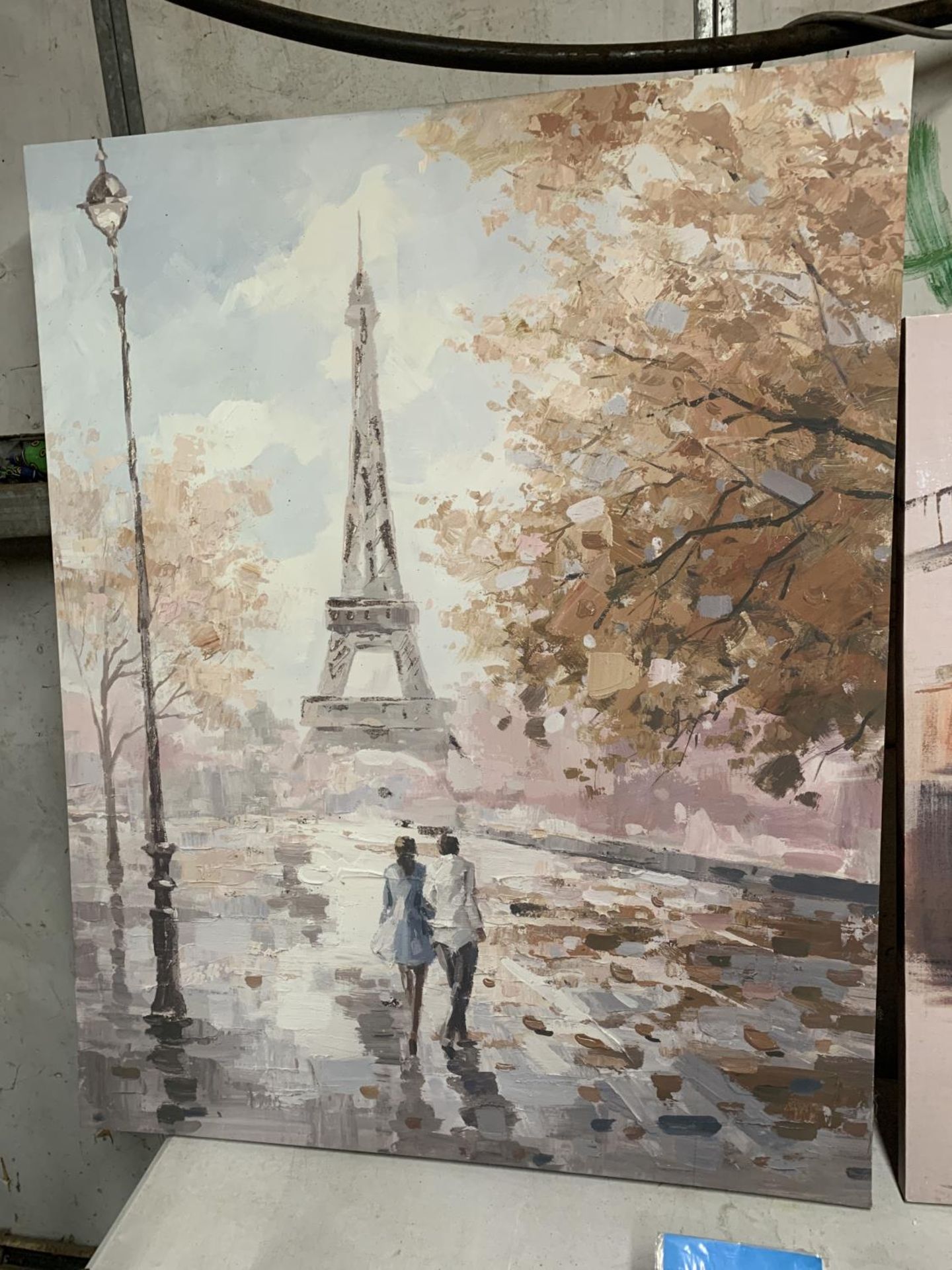 TWO LARGE CANVAS PRINTS OF PARIS - Image 3 of 3