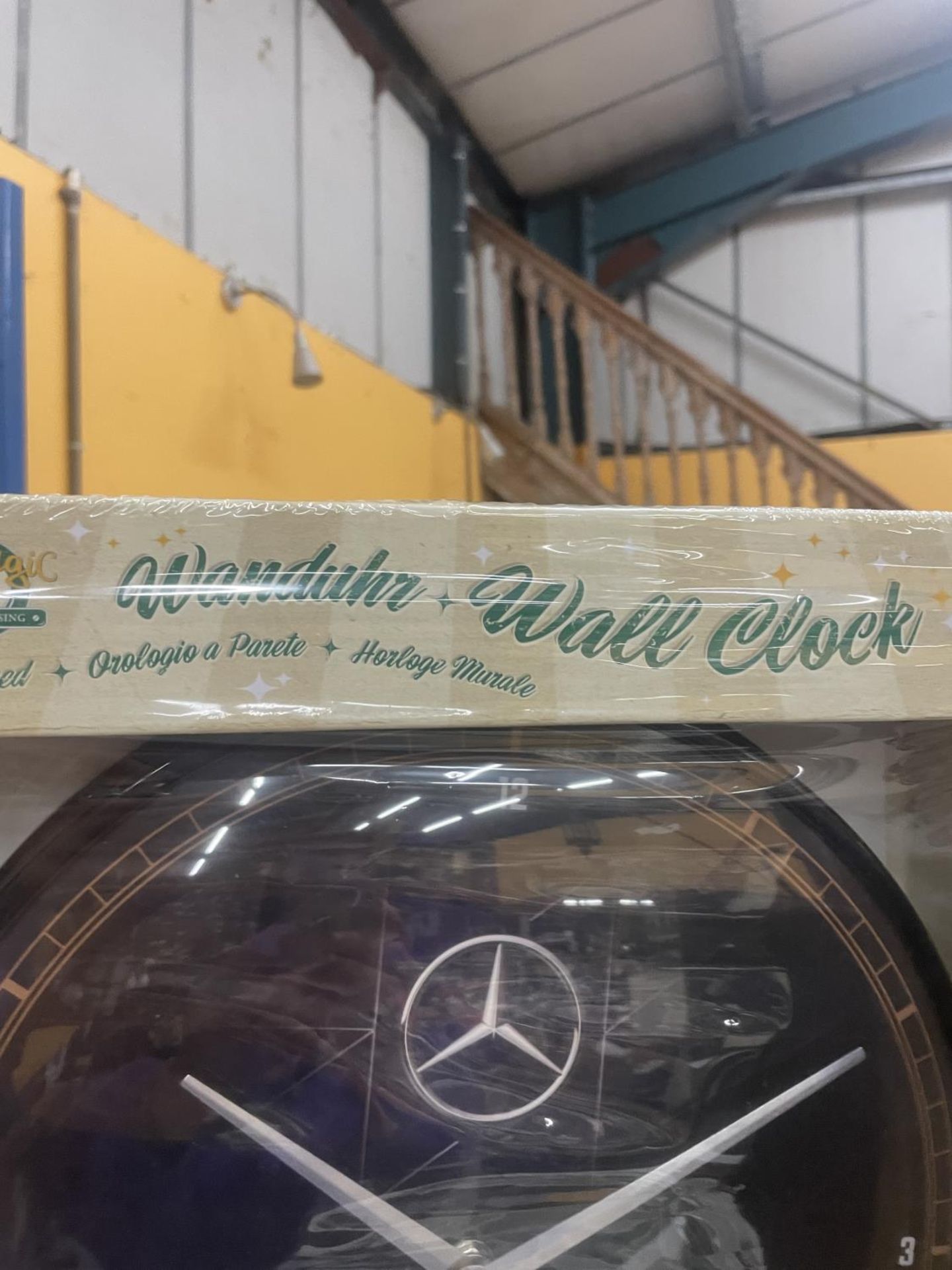 A NEW AND BOXED MERCEDES WALL CLOCK - Image 4 of 6