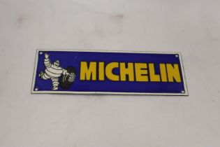 AN ENAMEL MICHELIN SIGN - 30 X 11 CM