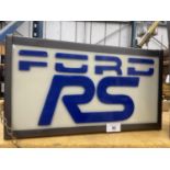 A FORD RS ILLUMINATED LIGHT BOX SIGN