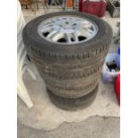 A SET OF FOUR MERCEDES BENZ RIMS WITH 225/60R16C TYRES