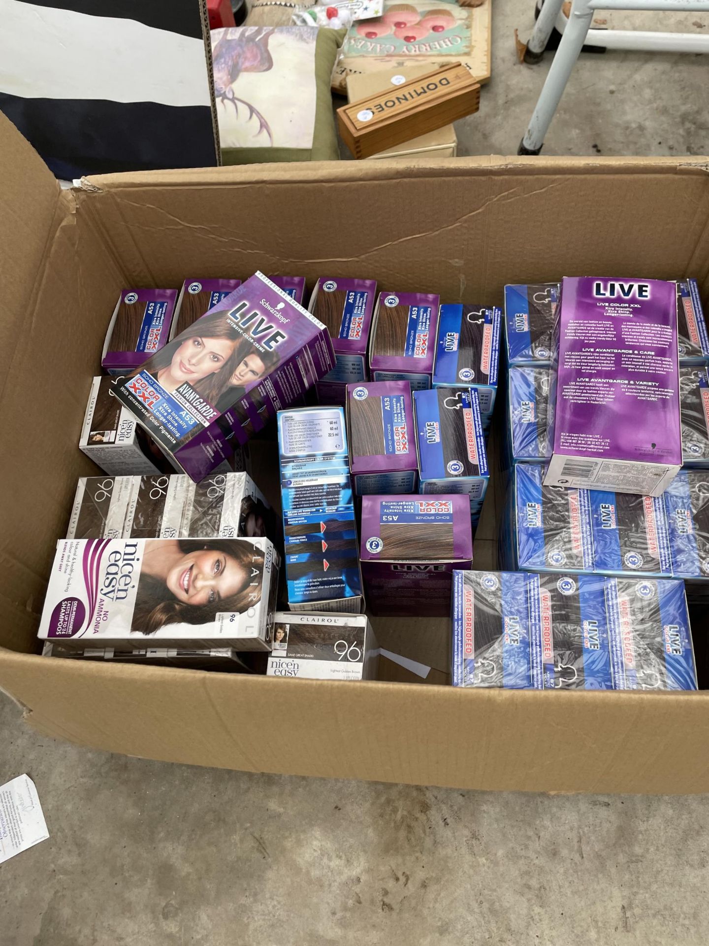 A BOX OF AS NEW SCHWARZKOPF WATERPROOF HAIR DYE