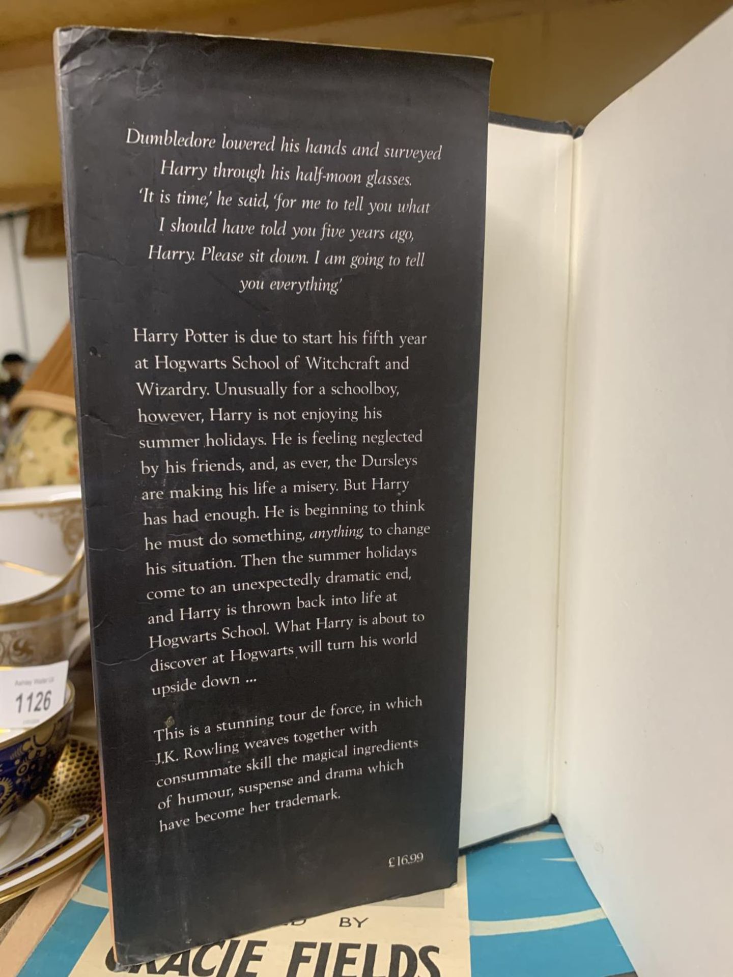 TWO HARRY POTTER FIRST EDITION HARDBACK BOOKS TO INCLUDE, 'HARRY POTTER AND THE ORDER OF THE - Image 3 of 4