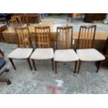 A SET OF FOUR G PLAN RETRO TEAK DINING CHAIRS