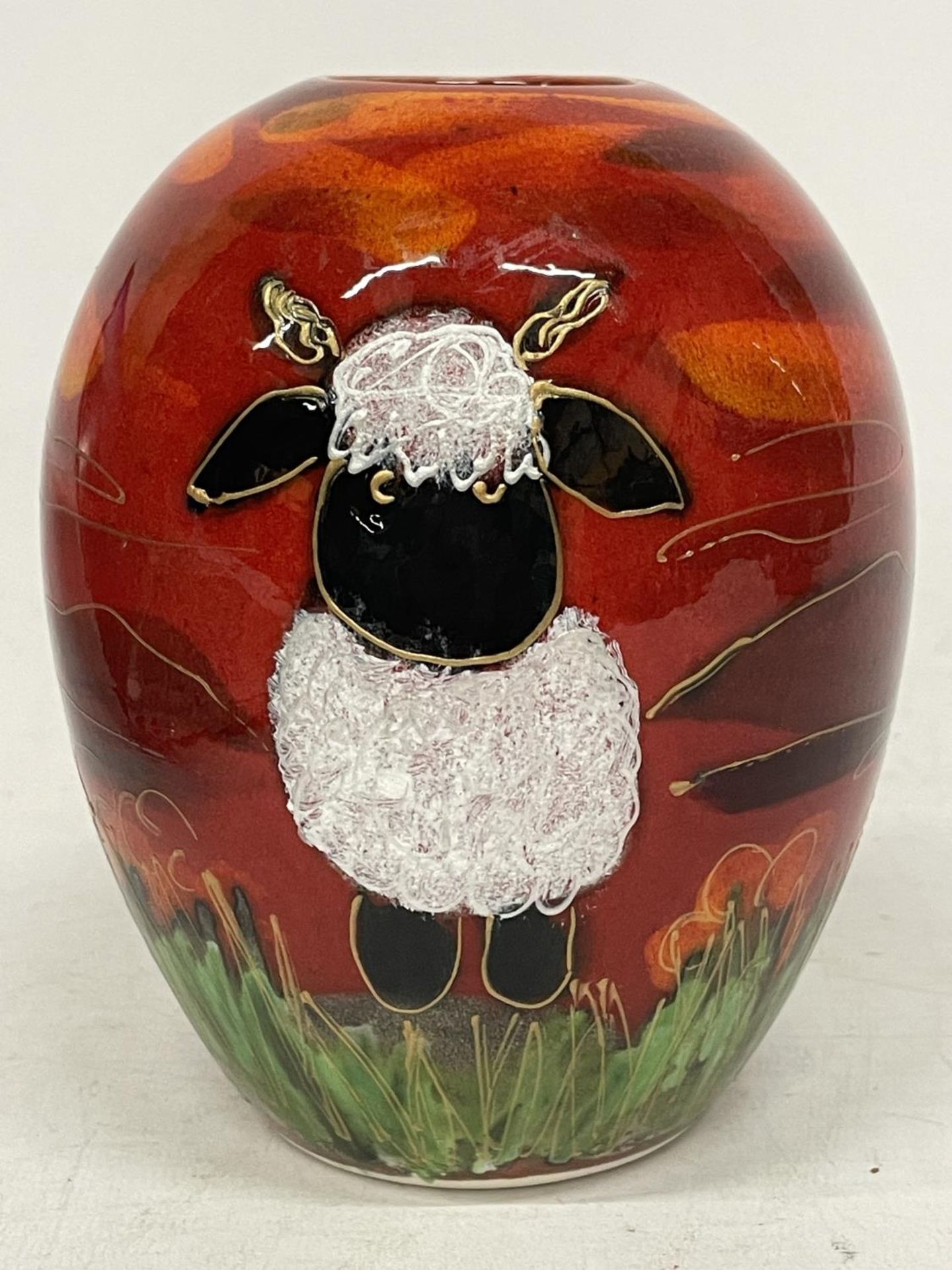 AN ANITA HARRIS SHEEP VASE