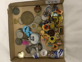 A QUANTITY OF CAR AND BRITISH LEGION RELATED PIN BADGES, ETC