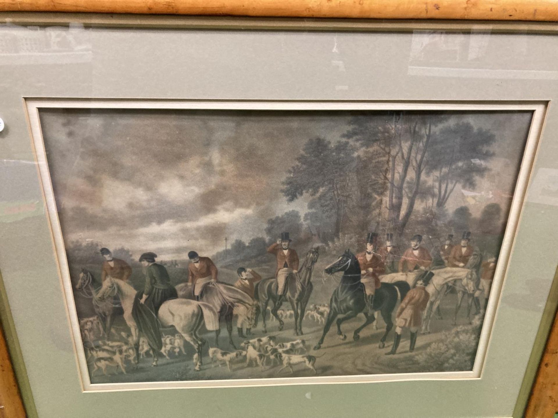 THREE MOUNTED PRINTS DEPICTING HUNTING SCENES - Image 2 of 4