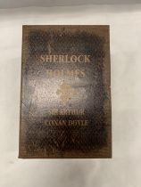 A SHERLOCK HOLMES BOOK STORAGE BOX, HEIGHT 12CM, WIDTH 20CM, DEPTH 14CM