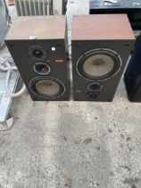 A PAIR OF WOODEN CASED SONY SS-2070 SPEAKERS