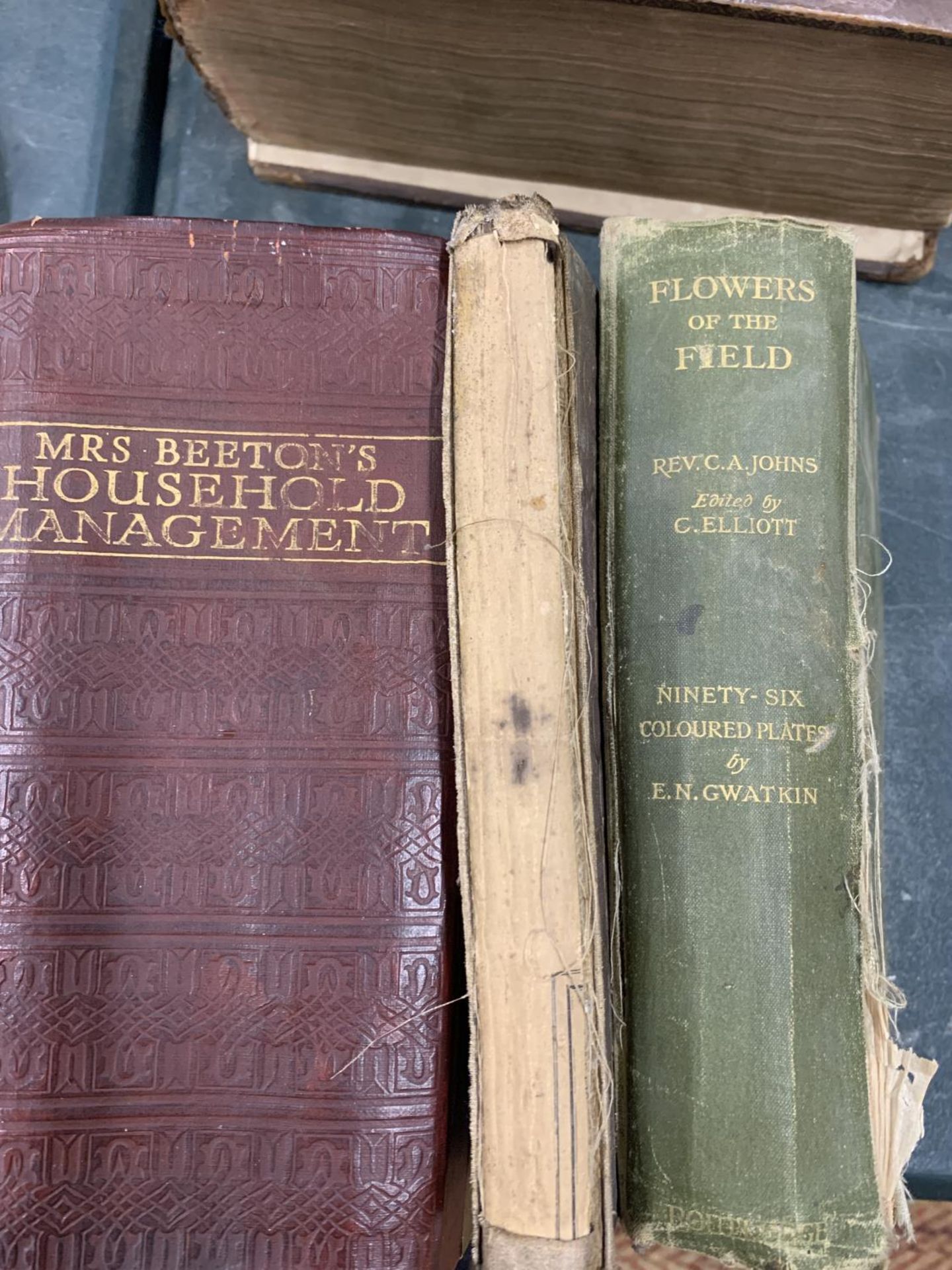 FOUR VINTAGE BOOKS TO INCLUDE A LARGE ANTIQUARIAN 'UNIVERSAL FAMILY BIBLE', MRS BEETON'S HOUSEHOLD - Bild 2 aus 7