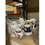 A COLLECTION OF CHINA ROYAL COMMEMORATIVE MUGS TO INCLUDE THREE CAVERSWALL