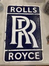 A CAST ROLLS ROYCE SIGN