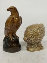 A BESWICK BENEAGLES SCOTCH WHISKEY MINIATURE EAGLE TOGETHER WITH A FLYING HAGGIS MINIATURE