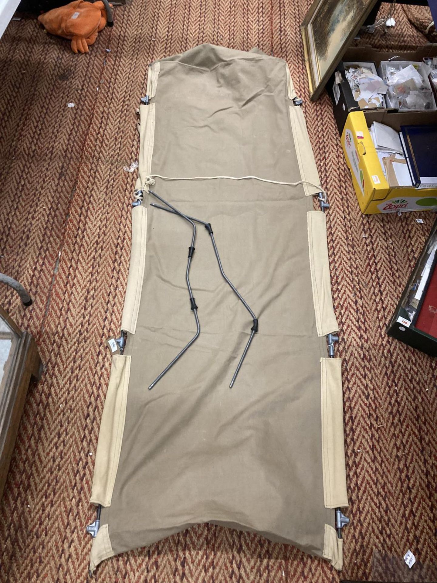 A MID 20TH CENTURY MILITARY CAMP BED