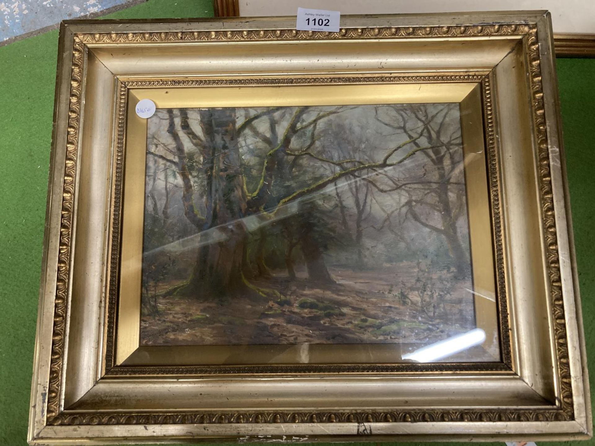 TWO FRAMED PRINTS, ONE OF A FOREST SCENE AND THE OTHER A FARMYARD SCENE - Image 3 of 3