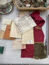 A QUANTITY OF MASONIC EPHEMERA AND A SASH